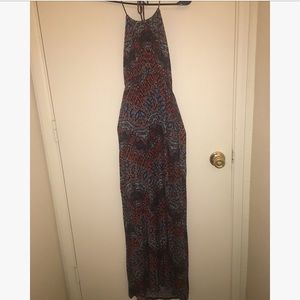 Kaleidoscope Maxi Halter Dress